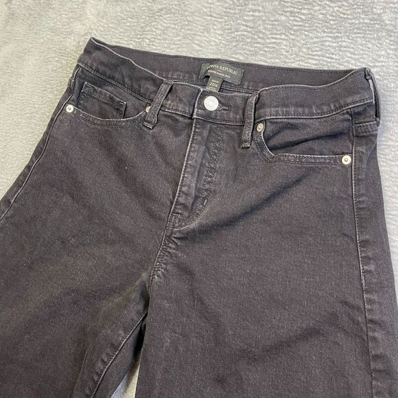 Banana Republic Womens Size 27 Mid Rise Barrel Ankle Jeans Washed Black Western - Picture 7 of 13